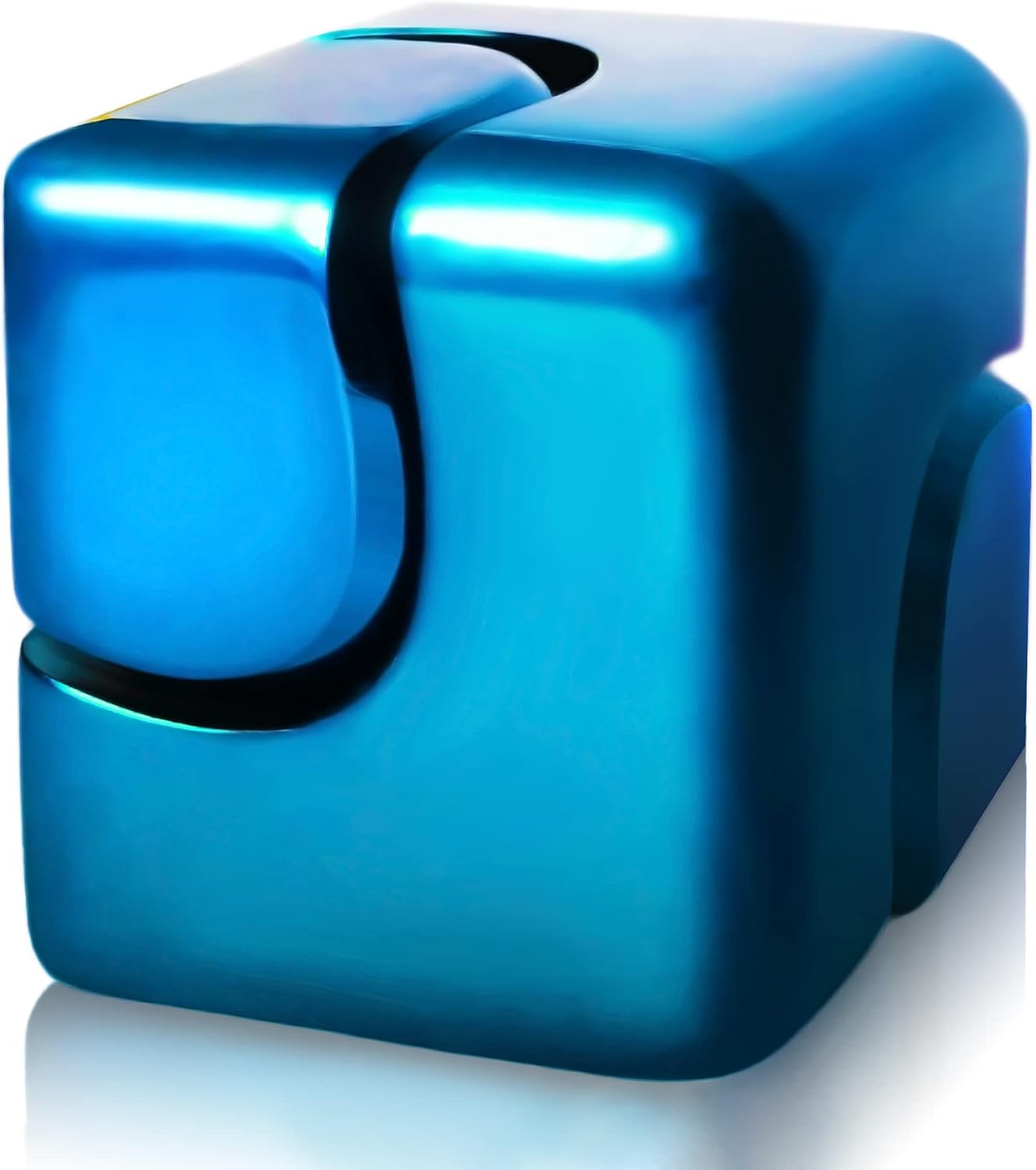 Metal Fidget Spinner Cube – Rainbow Color Stress Relief Desk Toy | Smooth Rotation, Pocket-Sized Alloy Anxiety Toy for Adults & Teens