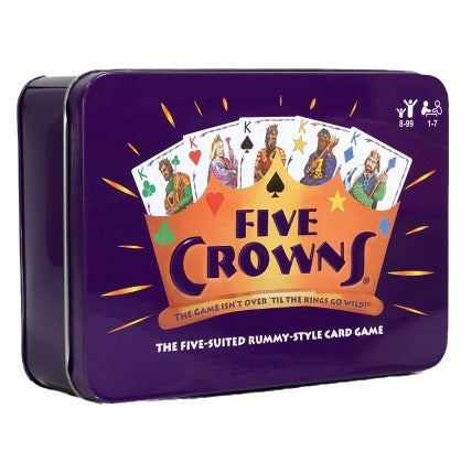 š Five Crowns Card Game ā Rummy-Style Family Game with 116 Cards, Score Sheets & Collectors Tin ā Ages 8+