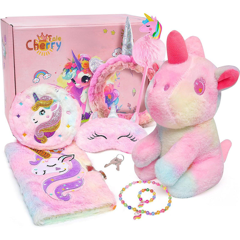 Unicorn Gift Set for Girls | Birthday Present | Fluffy Diary, Cup, Sleep Mask & More