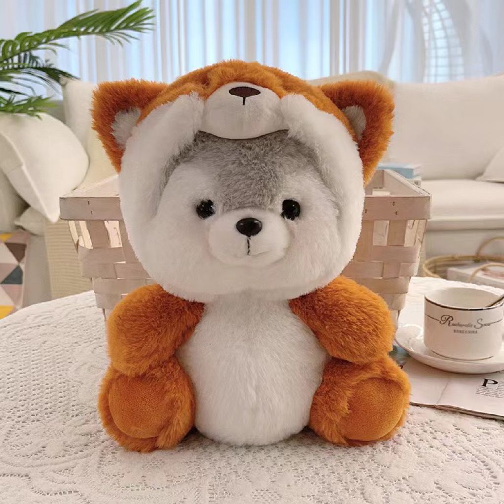 Cute Animal Costume Husky Plush Toy | Fox, Dinosaur, Unicorn, Pig Soft Doll | Kids Gift & Birthday Present