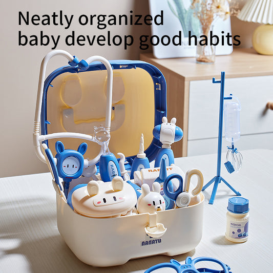 Bunny Dentist Kit for Kids – 18Pcs Pretend Play Medical Set with Cute Case, Stethoscope & Tools