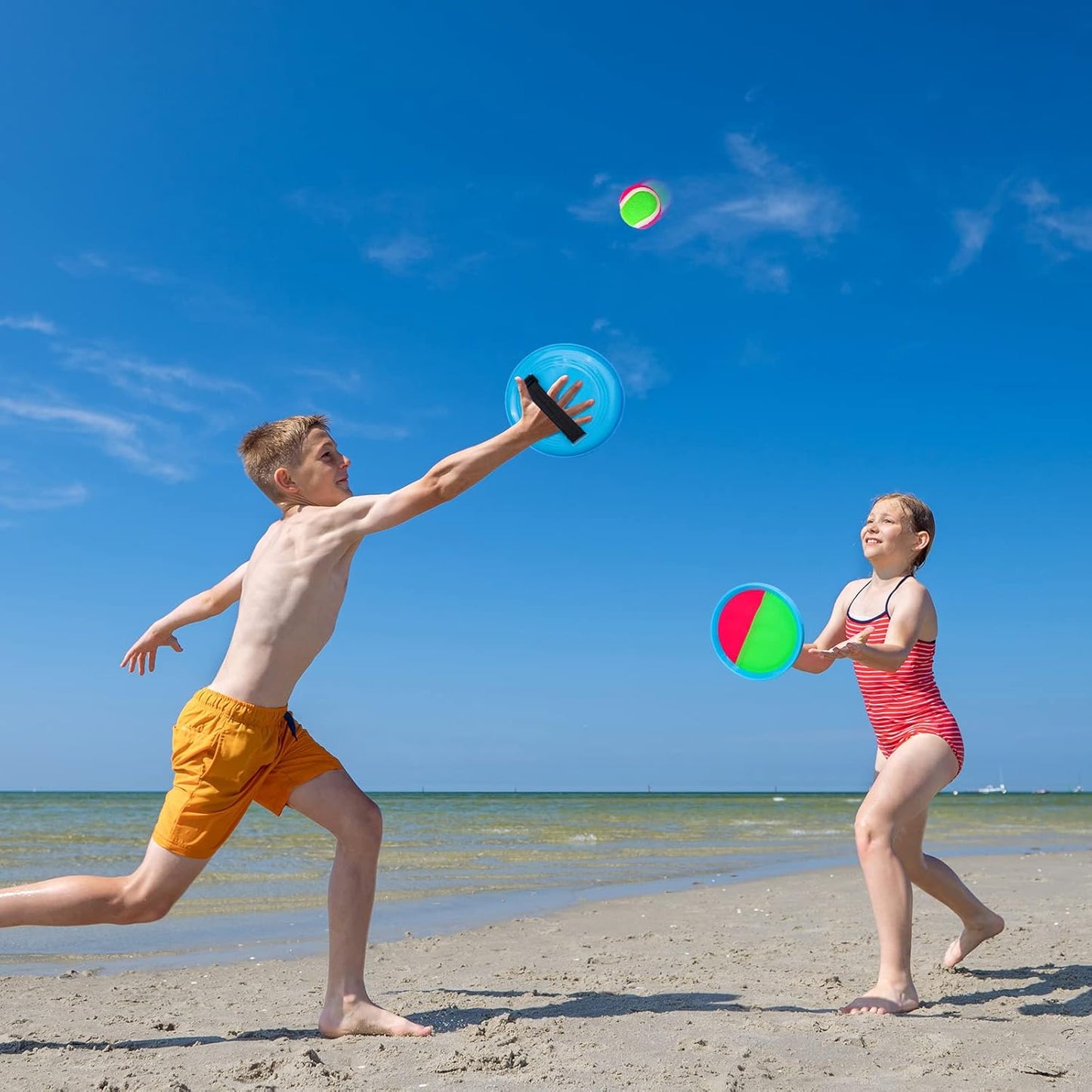Throw & Catch Sticky Paddle Ball Game Set for Kids & Adults