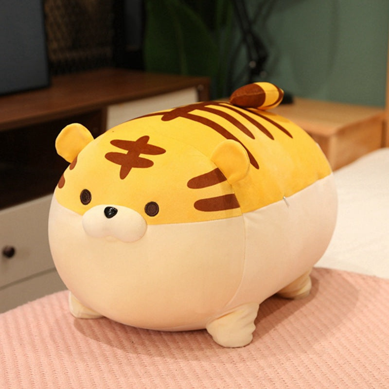 Kawaii Chubby Animal Plush Toys – Squishy Soft Stuffed Shiba Inu, Pig, Tiger, Husky – Adorable Pillow Doll for Kids & Gifts