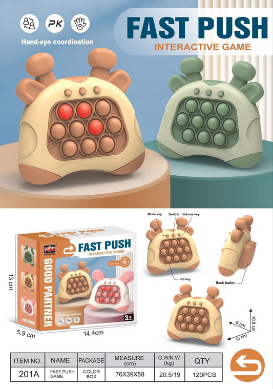 Fast Push Interactive Game Toy for Kids | Electronic Pop Bubble Fidget | Educational & Stress Relief Toy