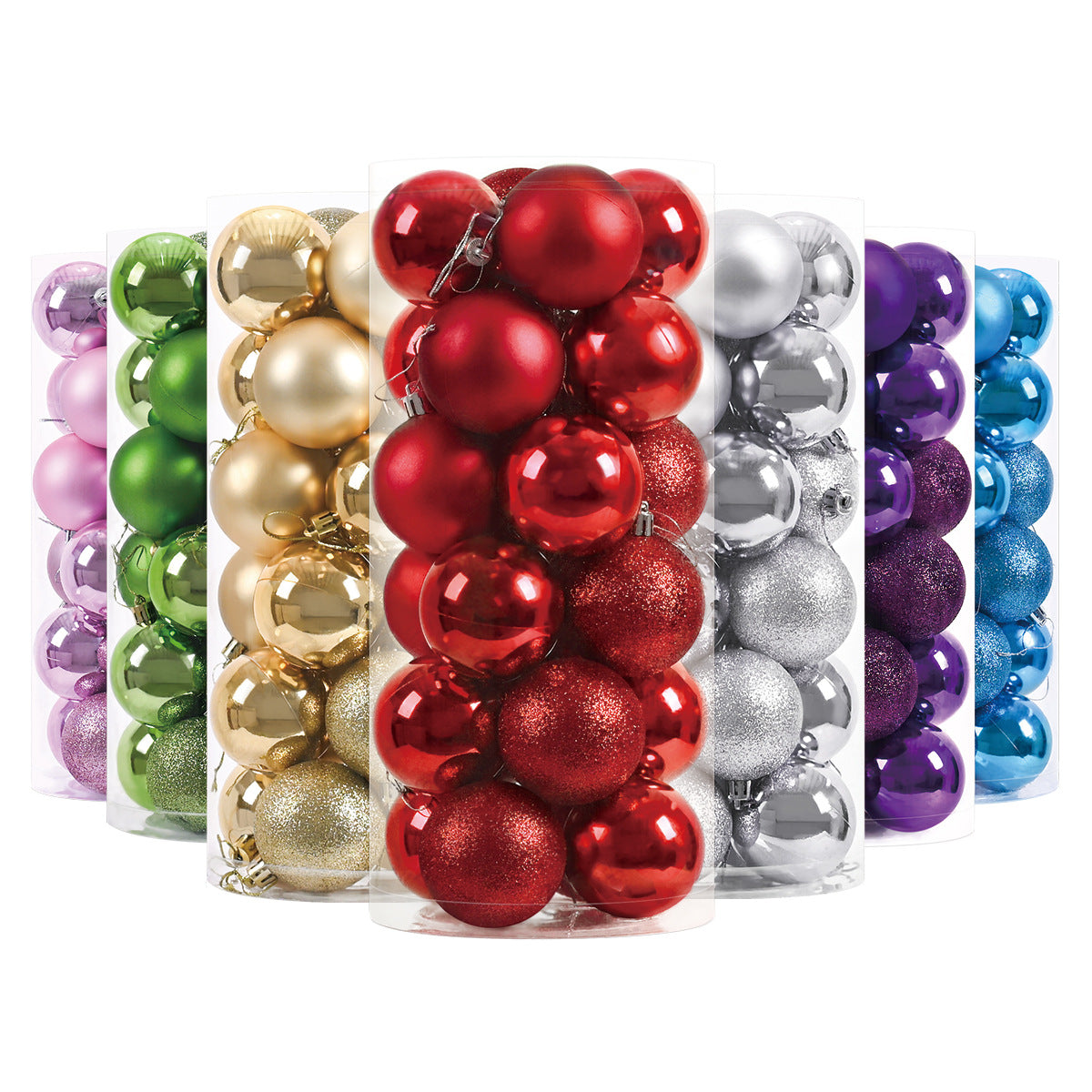 🎄 24-Pack Christmas Ornaments | Shiny & Matte Finish, Assorted Colors | Perfect for Holiday Tree & Home Decor 🎁