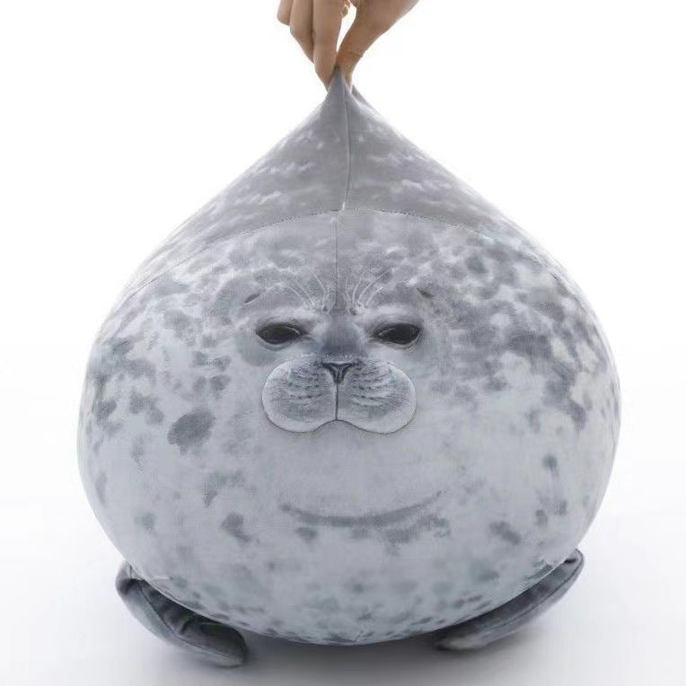 Realistic Seal Plush Pillow – Soft Chubby Sea Animal Stuffed Toy – Cute Marine Life Seal Doll Cushion