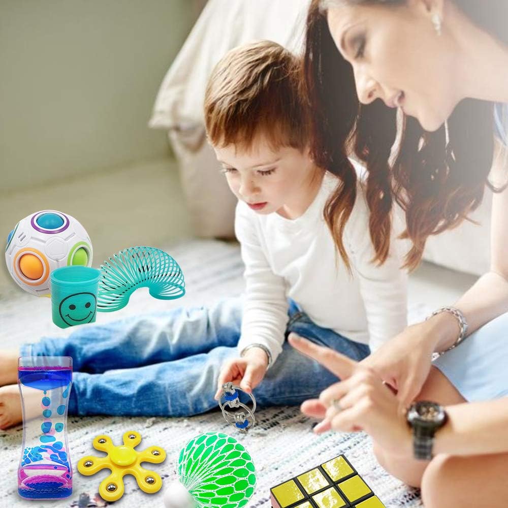35 PCS Fidget Toy Pack | Sensory Stress Relief Toys Set for Kids & Adults | Anxiety & ADHD Relief
