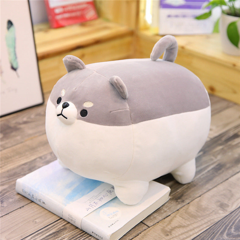 Kawaii Chubby Animal Plush Toys – Squishy Soft Stuffed Shiba Inu, Pig, Tiger, Husky – Adorable Pillow Doll for Kids & Gifts