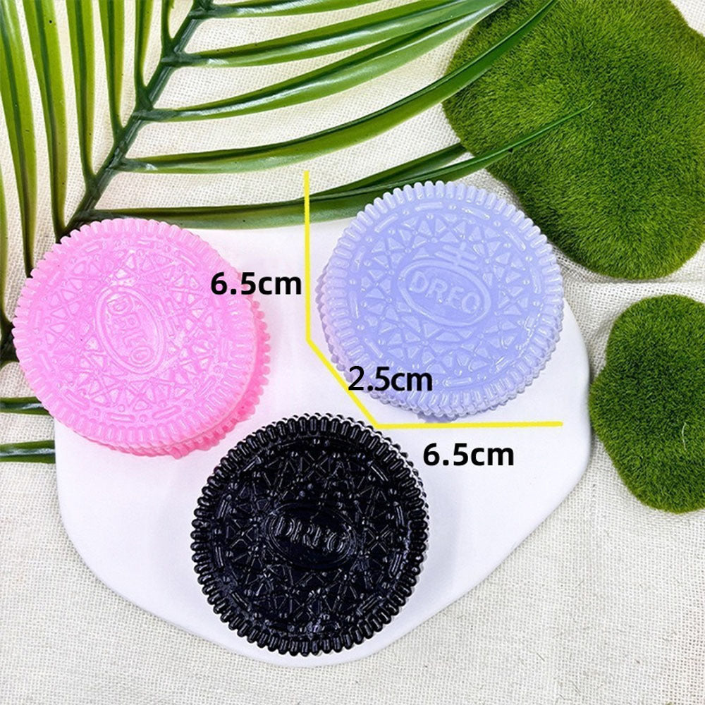 TABA Silicone Cookie Stress Relief Toy | Soft Biscuit Squeeze Fidget | Funny Anxiety Toy for Kids & Adults