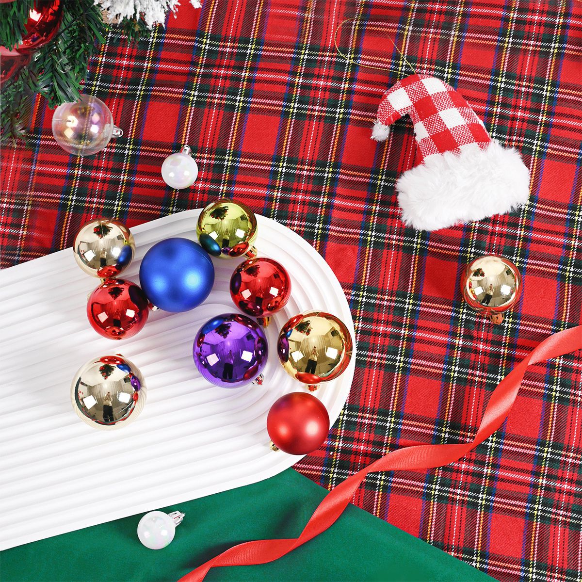 🎄 24-Pack Christmas Ornaments | Shiny & Matte Finish, Assorted Colors | Perfect for Holiday Tree & Home Decor 🎁