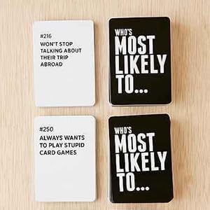 Fun Adult Party Game – Who's Most Likely To… Game | 250 Hilarious Cards for 4+ Players