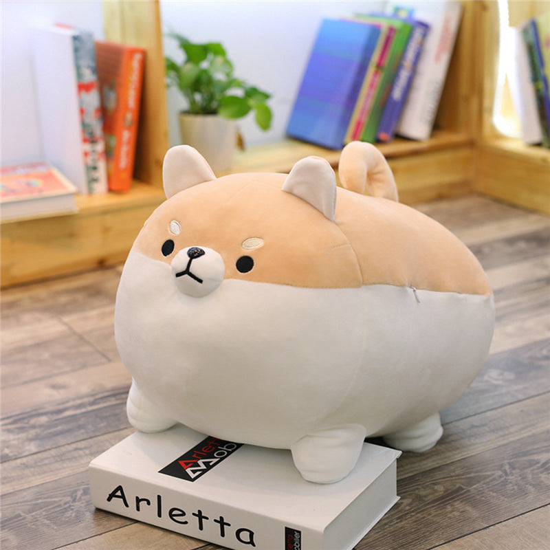 Kawaii Chubby Animal Plush Toys – Squishy Soft Stuffed Shiba Inu, Pig, Tiger, Husky – Adorable Pillow Doll for Kids & Gifts