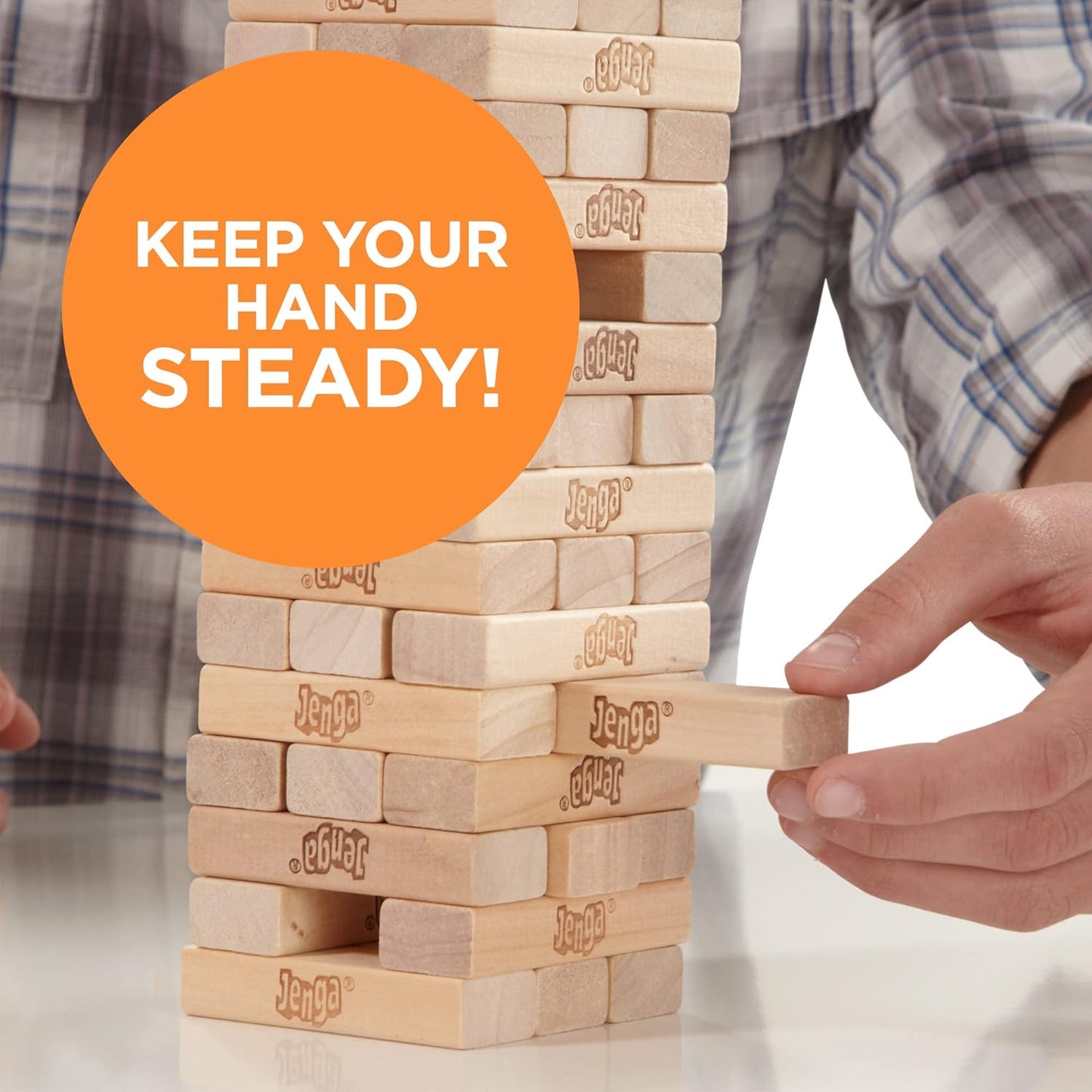 🔥Classic Jenga Stacking Game | Natural Wood Tumbling Tower Toy | Perfect for Family Gathering & Kids' Brain Development