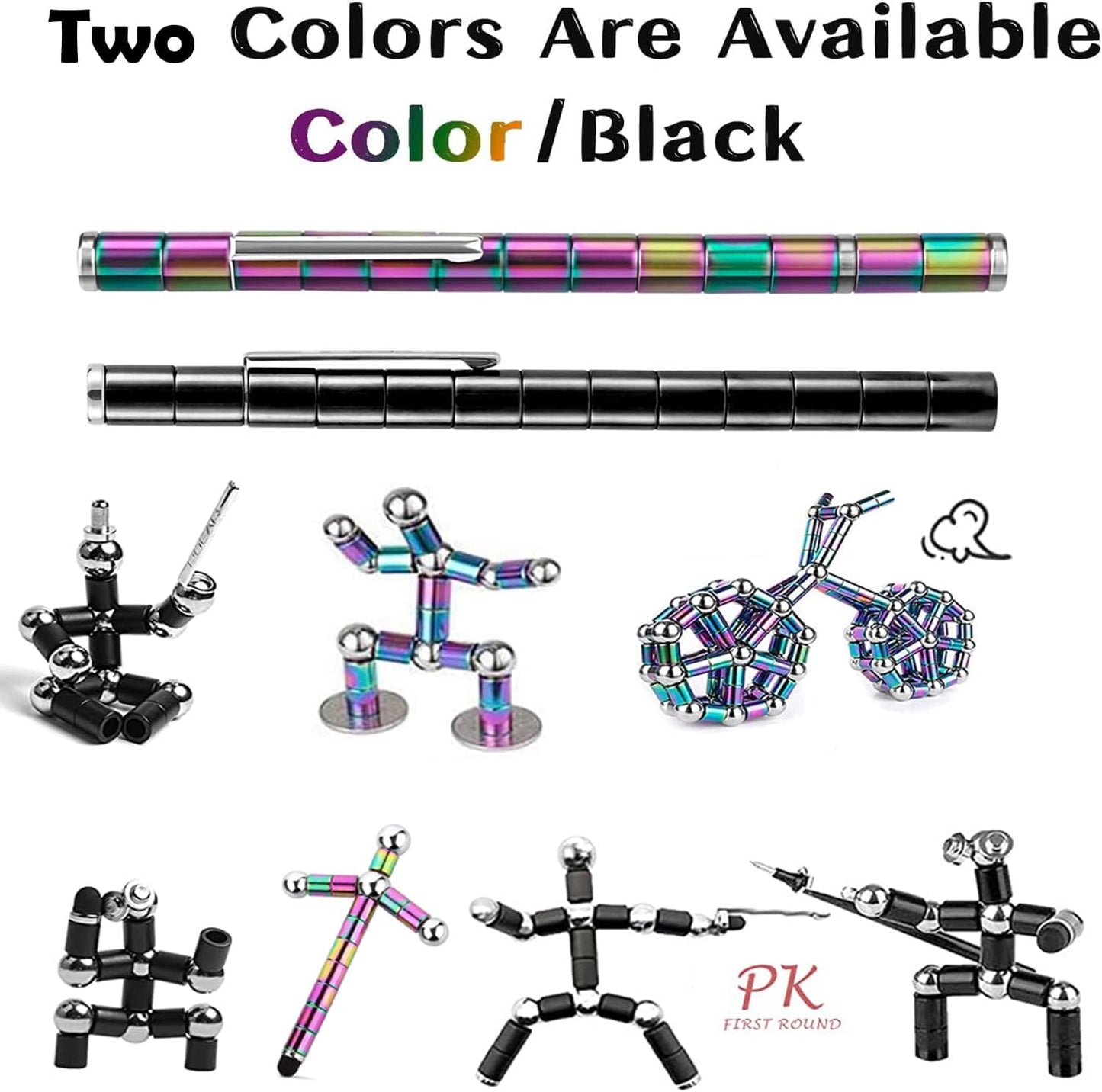 Magnetic Building Pen | Creative Stress Relief Toy | Buildable Magnetic Pen for Kids & Adults