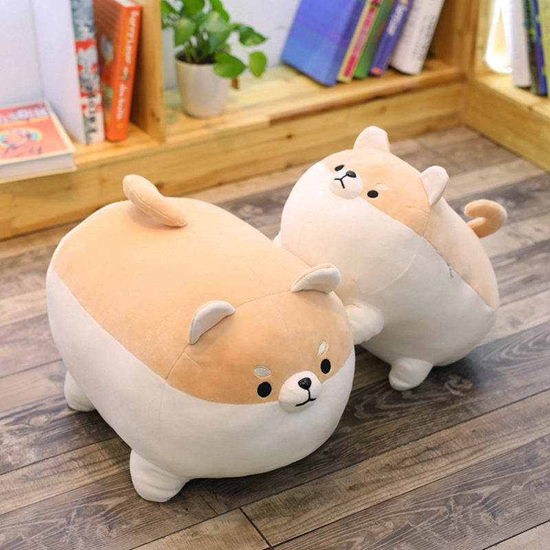 Kawaii Chubby Animal Plush Toys – Squishy Soft Stuffed Shiba Inu, Pig, Tiger, Husky – Adorable Pillow Doll for Kids & Gifts