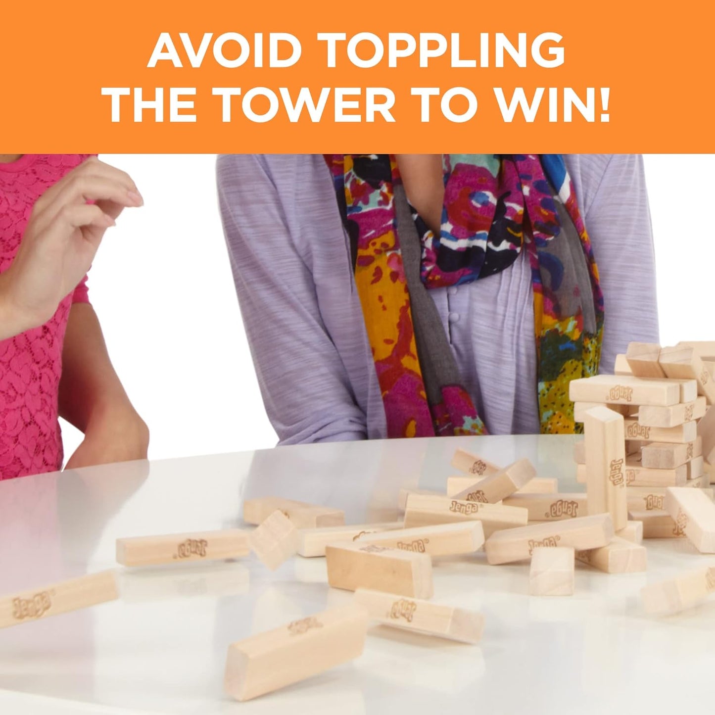 🔥Classic Jenga Stacking Game | Natural Wood Tumbling Tower Toy | Perfect for Family Gathering & Kids' Brain Development