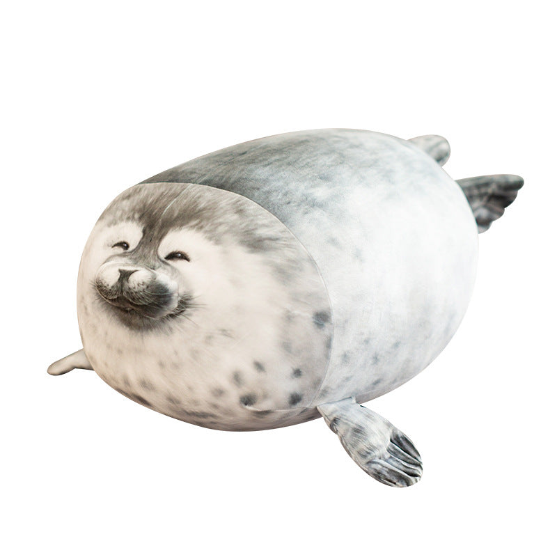 Realistic Seal Plush Pillow – Soft Chubby Sea Animal Stuffed Toy – Cute Marine Life Seal Doll Cushion
