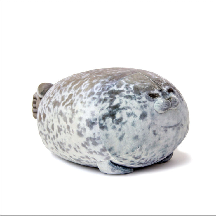Realistic Seal Plush Pillow – Soft Chubby Sea Animal Stuffed Toy – Cute Marine Life Seal Doll Cushion