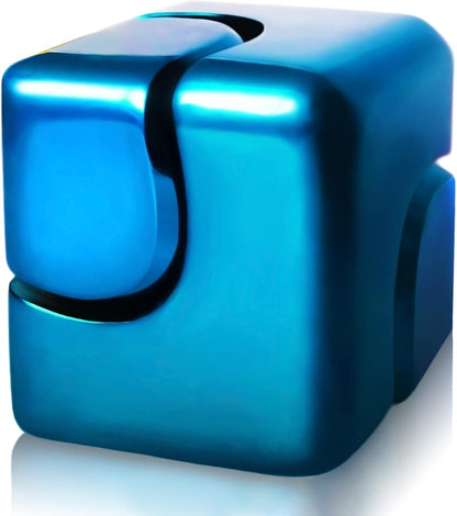 Metal Fidget Spinner Cube – Rainbow Color Stress Relief Desk Toy | Smooth Rotation, Pocket-Sized Alloy Anxiety Toy for Adults & Teens