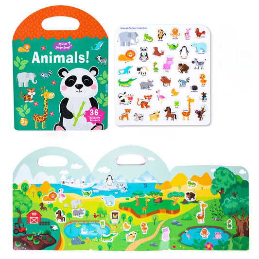 Portable Jelly Sticker Quiet Book | 6 Educational Early Learning Themes for Kids