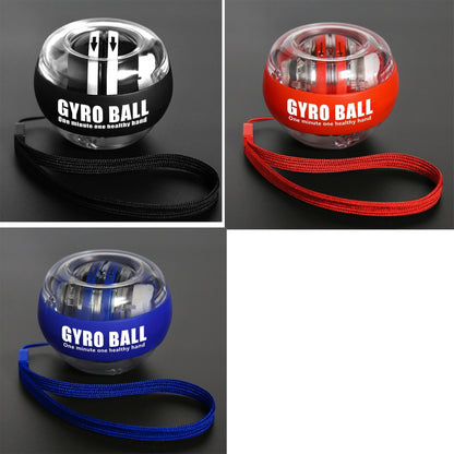 Gyro Ball Wrist Exerciser – Auto Start Powerball for Hand Strength & Stress Relief | Single Pack | Red/Blue/Black