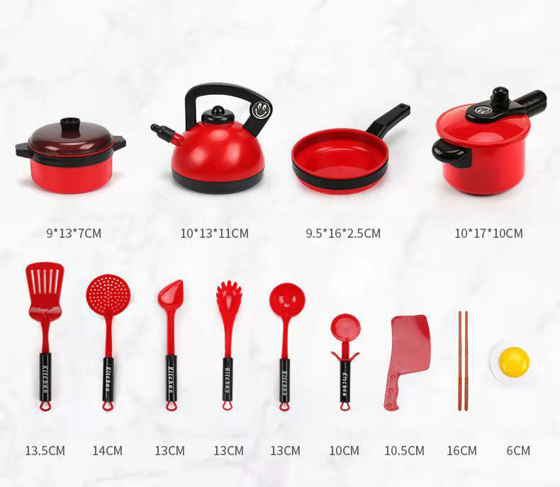 Kids Kitchen Play Set – 36PCS/18PCS Pretend Cooking Toys with Stove, Pots, Utensils, and Food Accessories | Realistic Mini Kitchen Set for Toddlers Ages 3+