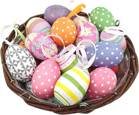 🎉 Colorful Easter Eggs for Decoration - 12 Pack | Hand-Painted Decorative Easter Eggs with Fun Patterns | Perfect for Easter Parties & Home Decor 🐣