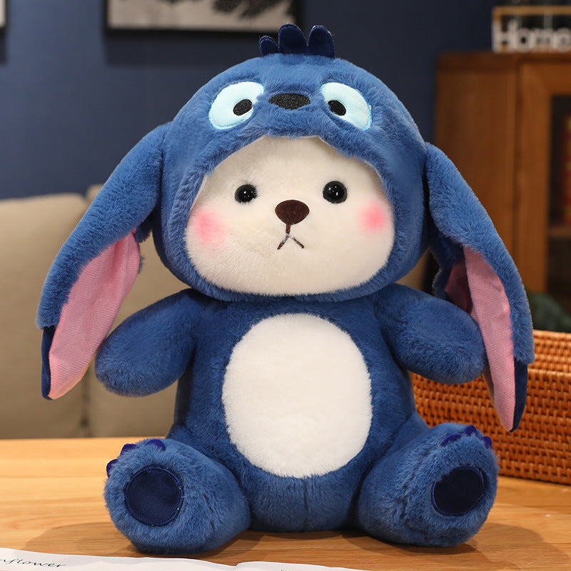 Cute Costume Bear Plush Toy | Big Ear Stuffed Animal Doll | Soft Hugging Bear for Kids & Gifts