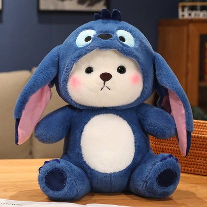 Cute Costume Bear Plush Toy | Big Ear Stuffed Animal Doll | Soft Hugging Bear for Kids & Gifts