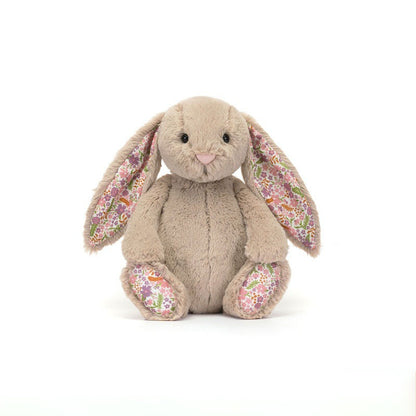 Floral-Eared Bunny Plush Toy – Soft & Elegant Stuffed Animal