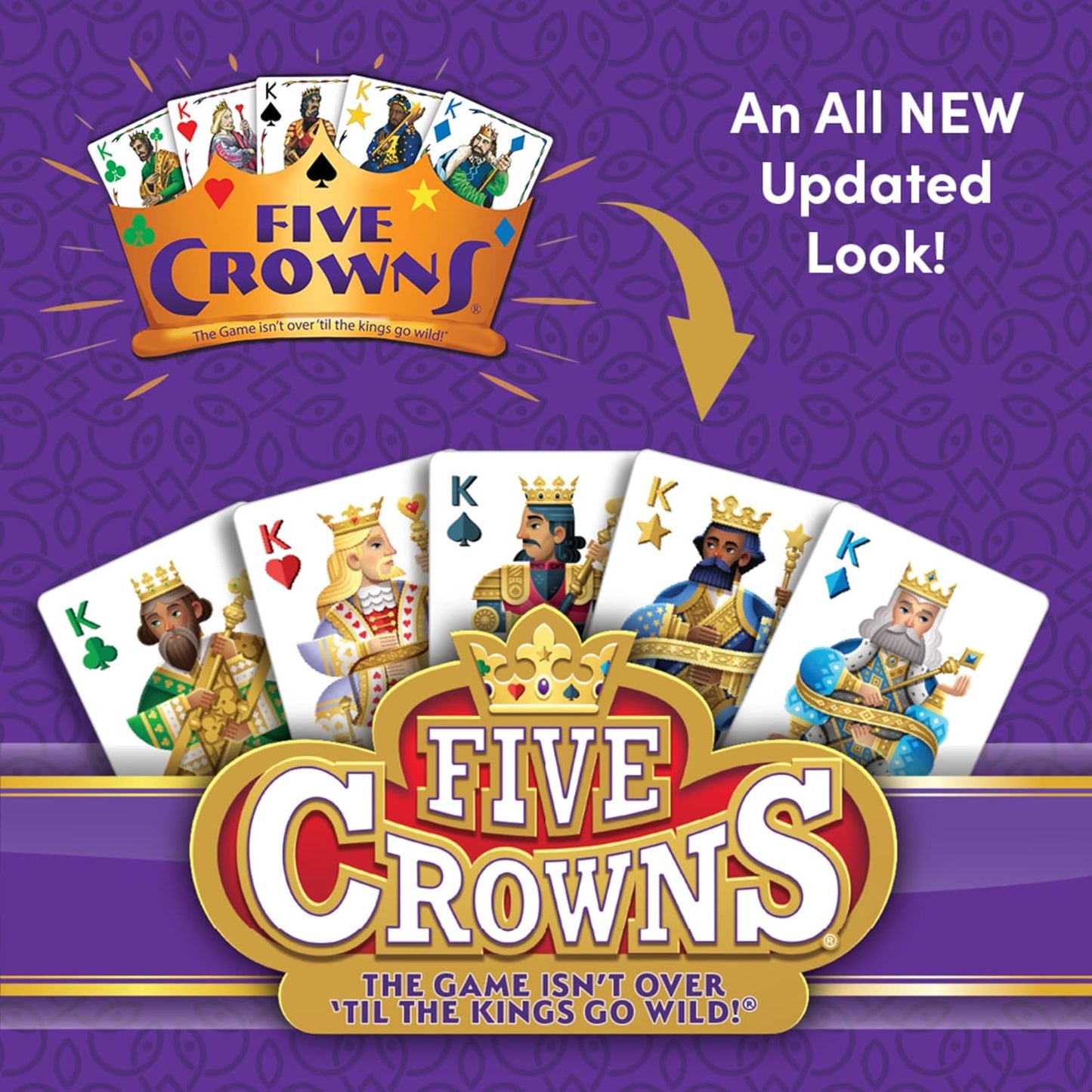 🎉 Five Crowns Card Game – Rummy-Style Family Game with 116 Cards, Score Sheets & Collectors Tin – Ages 8+