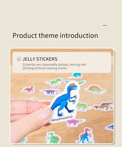 Portable Jelly Sticker Quiet Book | 6 Educational Early Learning Themes for Kids