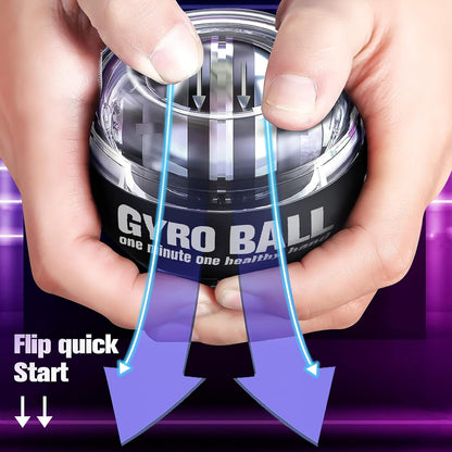 Gyro Ball Wrist Exerciser – Auto Start Powerball for Hand Strength & Stress Relief | Single Pack | Red/Blue/Black