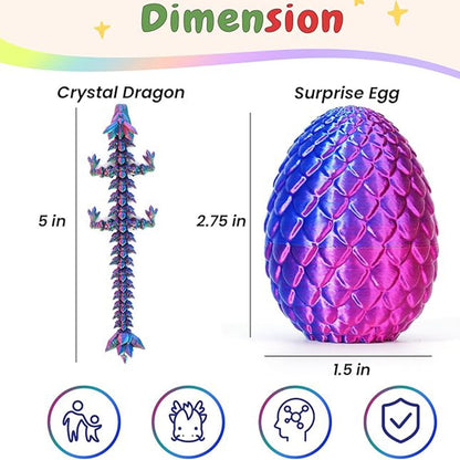 【 Colorful Dragon Egg Toy Set】Mystical Hatchable Dragon Surprise Eggs