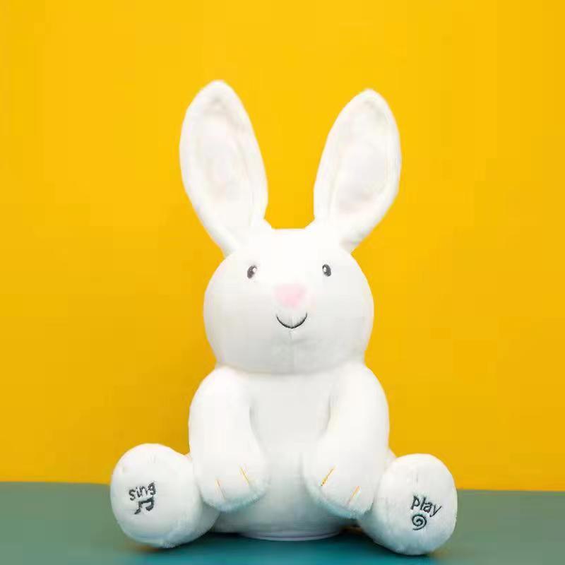 Clapping Musical Plush Toy | Built-in Speaker & Songs | Interactive Singing Stuffed Animal (Elephant/Bear/Monkey/Bunny)