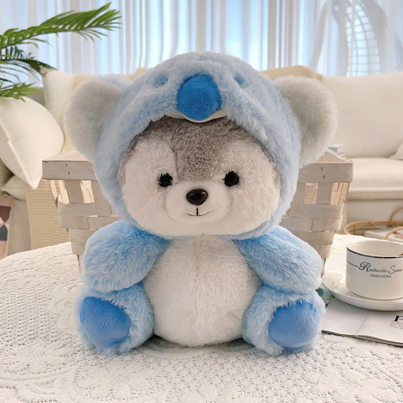 Cute Animal Costume Husky Plush Toy | Fox, Dinosaur, Unicorn, Pig Soft Doll | Kids Gift & Birthday Present