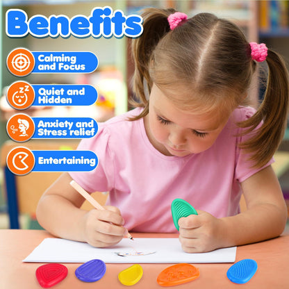 6-Pack Textured Sensory Toys for Kids | Soft Tactile Fidget Tools | Autism & Anxiety Relief