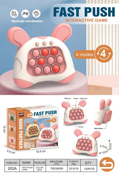 Fast Push Interactive Game Toy for Kids | Electronic Pop Bubble Fidget | Educational & Stress Relief Toy