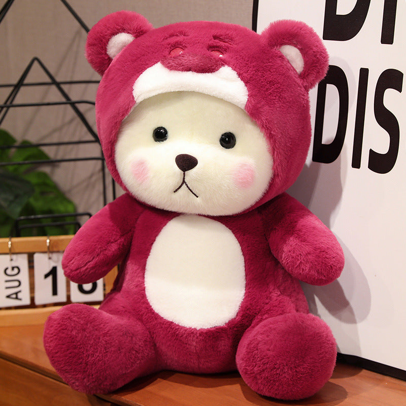 Cute Costume Bear Plush Toy | Big Ear Stuffed Animal Doll | Soft Hugging Bear for Kids & Gifts