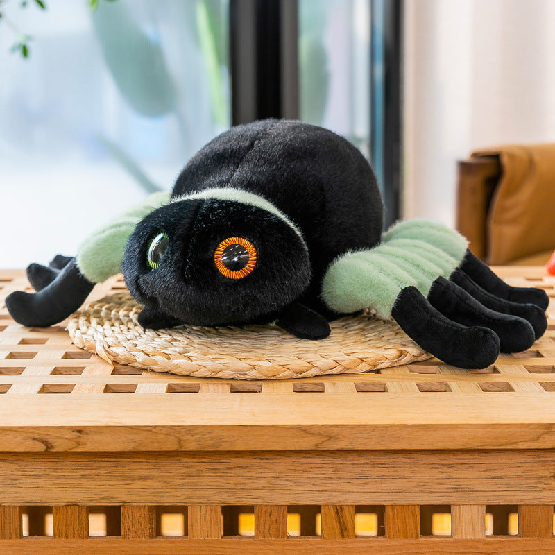 Cute Jumping Spider Plush Toy | Realistic Insect Pillow | Soft Novelty Spider Stuffed Animal