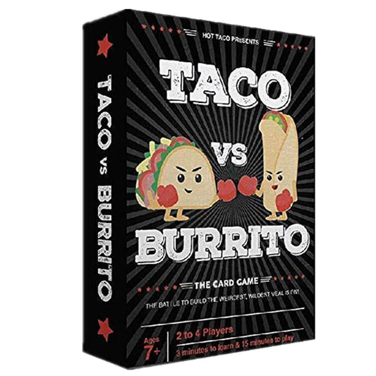 Taco vs Burrito Funny Card Game for Kids & Family | Hilarious Strategy Game for 2-4 Players, Ages 7+ Taco vs Burrito