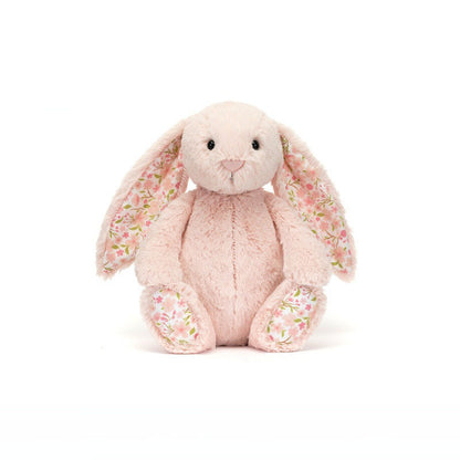 Floral-Eared Bunny Plush Toy – Soft & Elegant Stuffed Animal