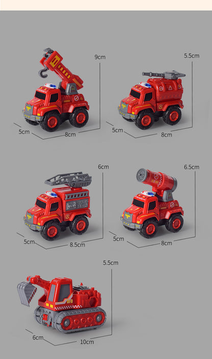 Transforming Robot Toy, Multi-Car Buildable Set, Creative Assembly Toy for Kids, Suitable for Ages 3+