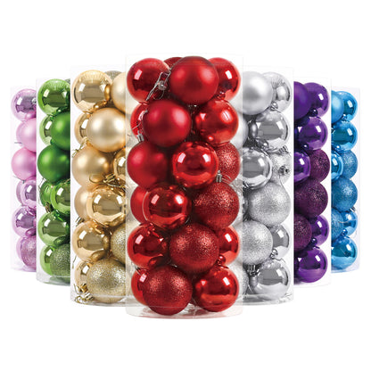 🎄 24-Pack Christmas Ornaments | Shiny & Matte Finish, Assorted Colors | Perfect for Holiday Tree & Home Decor 🎁