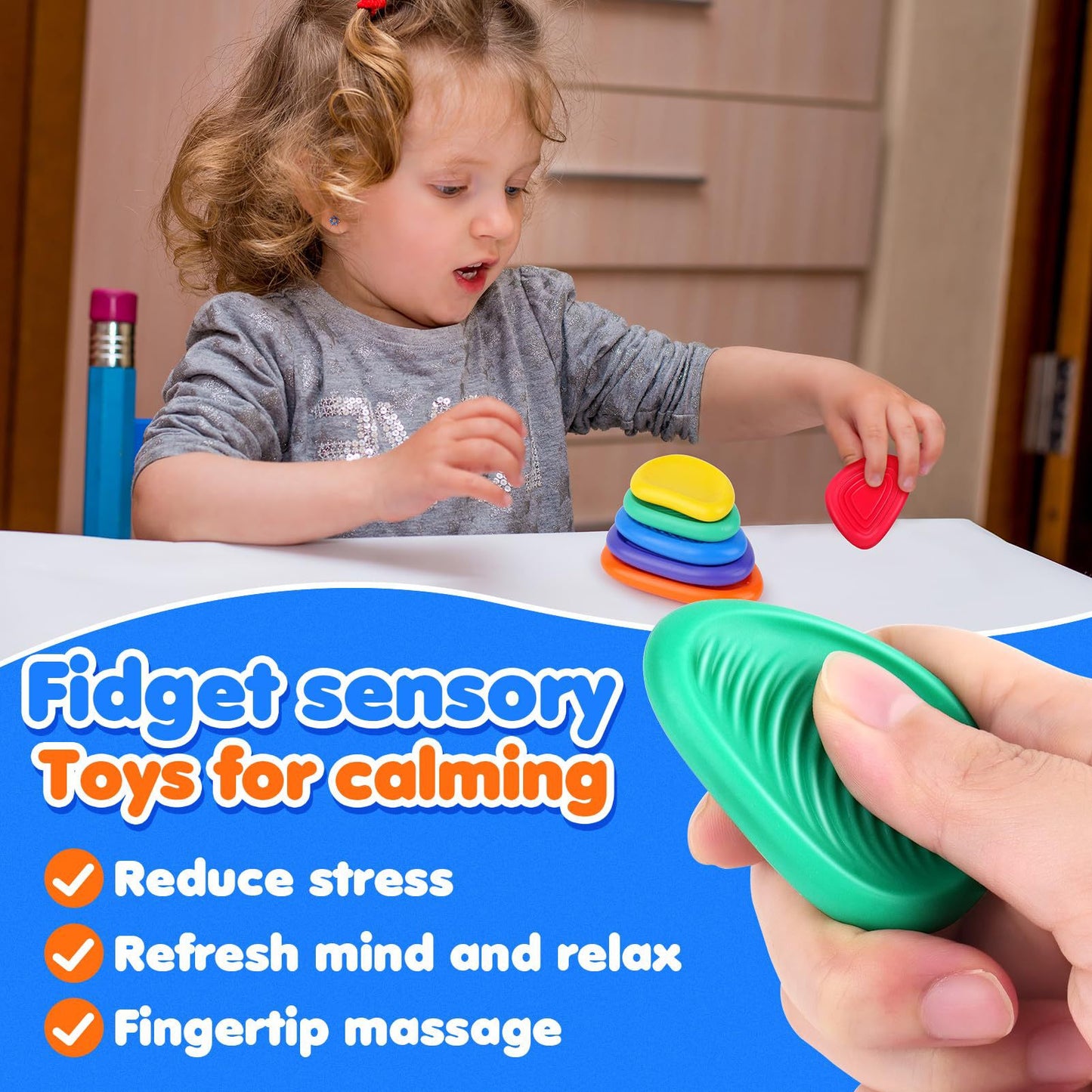 6-Pack Textured Sensory Toys for Kids | Soft Tactile Fidget Tools | Autism & Anxiety Relief