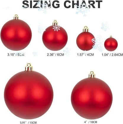 🎄 24-Pack Christmas Ornaments | Shiny & Matte Finish, Assorted Colors | Perfect for Holiday Tree & Home Decor 🎁