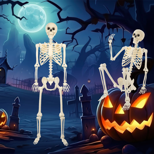 💀 40cm Skeleton Figurine | Realistic Sitting Skeleton Decor | Perfect for Halloween & Spooky Themed Parties 🎃