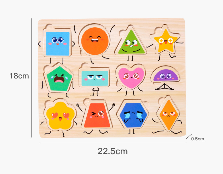 Multifunctional Kids Puzzle, Wooden Puzzle Board with Animal, Vehicle, Shape, and Fruit Themes, Ideal for Children 3+ Years