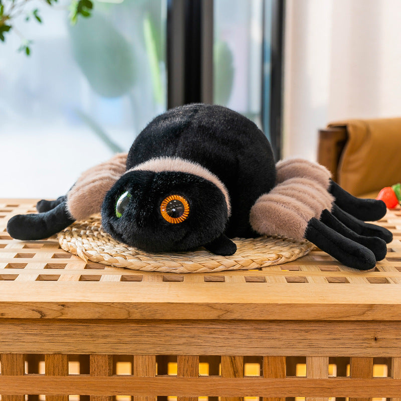 Cute Jumping Spider Plush Toy | Realistic Insect Pillow | Soft Novelty Spider Stuffed Animal