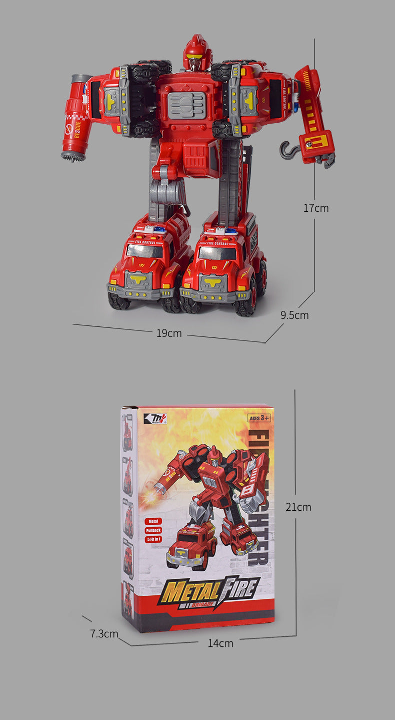 Transforming Robot Toy, Multi-Car Buildable Set, Creative Assembly Toy for Kids, Suitable for Ages 3+